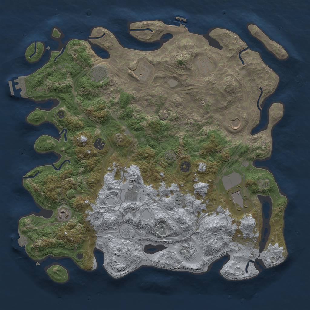 Rust Map: Procedural Map, Size: 4250, Seed: 1365658911, 18 Monuments