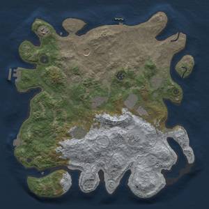 Thumbnail Rust Map: Procedural Map, Size: 3750, Seed: 2055685361, 17 Monuments