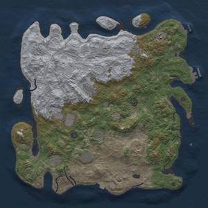 Thumbnail Rust Map: Procedural Map, Size: 4500, Seed: 9986714, 19 Monuments