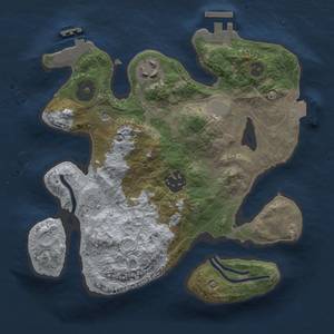 Thumbnail Rust Map: Procedural Map, Size: 2400, Seed: 1192628963, 9 Monuments