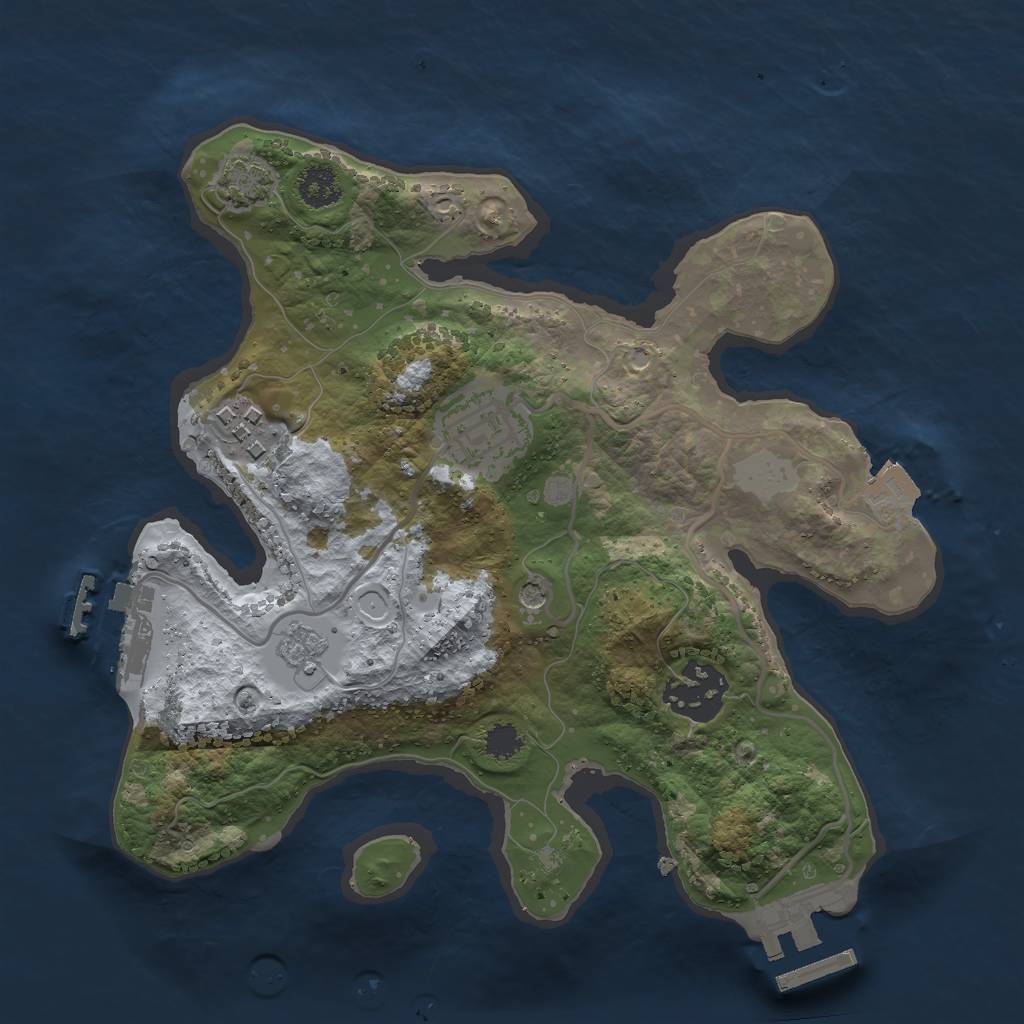 Rust Map: Procedural Map, Size: 2500, Seed: 1599765799, 11 Monuments