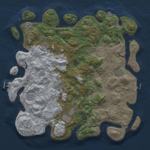 Thumbnail Rust Map: Procedural Map, Size: 4500, Seed: 61233, 19 Monuments