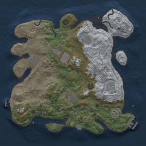 Thumbnail Rust Map: Procedural Map, Size: 3600, Seed: 315365134, 16 Monuments