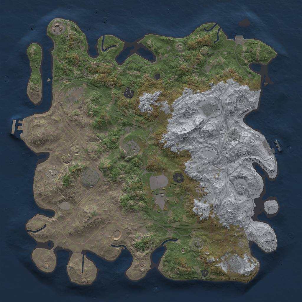 Rust Map: Procedural Map, Size: 4250, Seed: 19645, 19 Monuments