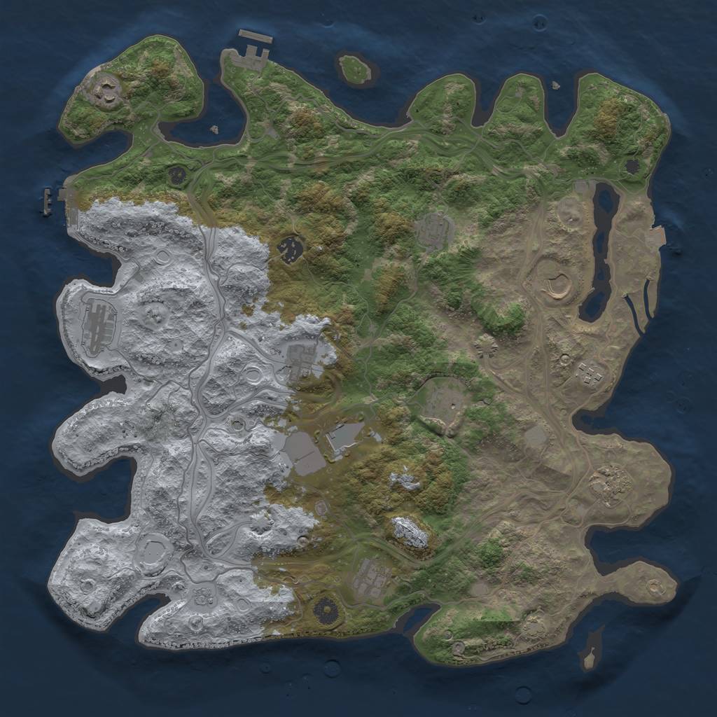 Rust Map: Procedural Map, Size: 4250, Seed: 36632897, 19 Monuments