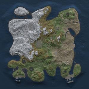 Thumbnail Rust Map: Procedural Map, Size: 3000, Seed: 5683102, 11 Monuments