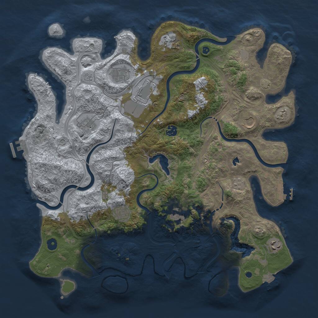 Rust Map: Procedural Map, Size: 4250, Seed: 685741560, 16 Monuments