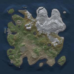 Thumbnail Rust Map: Procedural Map, Size: 3000, Seed: 2116156060, 13 Monuments