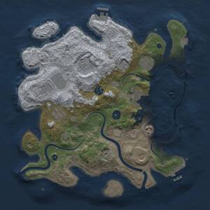 Thumbnail Rust Map: Procedural Map, Size: 3500, Seed: 728178141, 15 Monuments