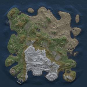 Thumbnail Rust Map: Procedural Map, Size: 3800, Seed: 1712494148, 19 Monuments