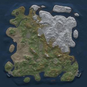 Thumbnail Rust Map: Procedural Map, Size: 4000, Seed: 682634039, 18 Monuments