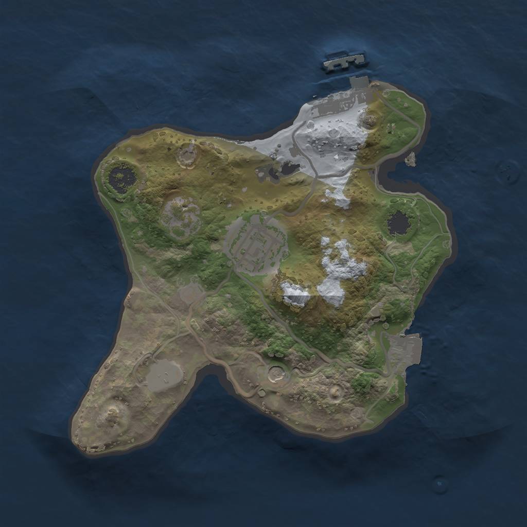 Rust Map: Procedural Map, Size: 2000, Seed: 163112493, 6 Monuments