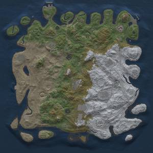 Thumbnail Rust Map: Procedural Map, Size: 4500, Seed: 658786837, 19 Monuments