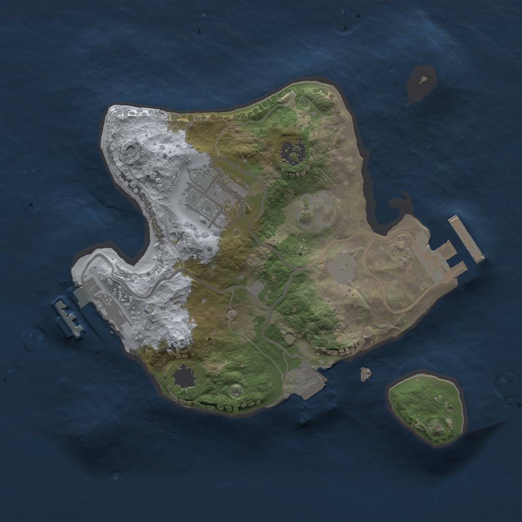 Rust Map: Procedural Map, Size: 2000, Seed: 246153, 6 Monuments