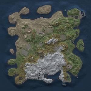 Thumbnail Rust Map: Procedural Map, Size: 3600, Seed: 402, 17 Monuments