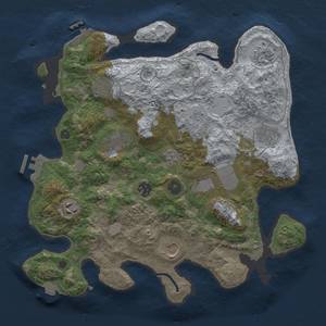 Thumbnail Rust Map: Procedural Map, Size: 3500, Seed: 569978110, 17 Monuments