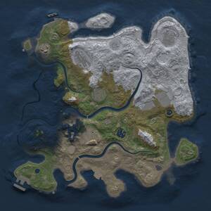 Thumbnail Rust Map: Procedural Map, Size: 3500, Seed: 569978110, 14 Monuments