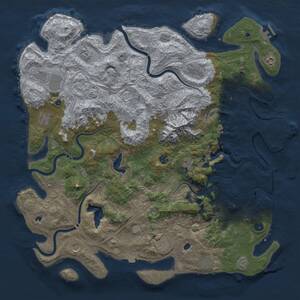 Thumbnail Rust Map: Procedural Map, Size: 5000, Seed: 50002, 17 Monuments