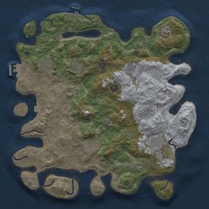 Thumbnail Rust Map: Procedural Map, Size: 4000, Seed: 1031636232, 19 Monuments