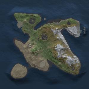 Thumbnail Rust Map: Procedural Map, Size: 2000, Seed: 1232414122, 6 Monuments
