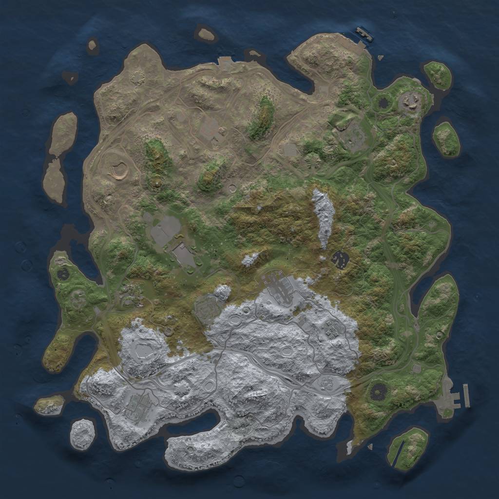 Rust Map: Procedural Map, Size: 4250, Seed: 13413, 19 Monuments