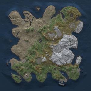 Thumbnail Rust Map: Procedural Map, Size: 3500, Seed: 806915925, 17 Monuments