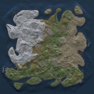 Thumbnail Rust Map: Procedural Map, Size: 4000, Seed: 1328088405, 18 Monuments