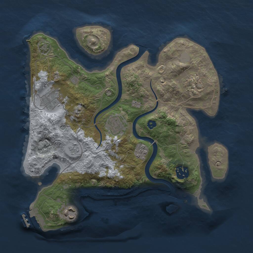 Rust Map: Procedural Map, Size: 2800, Seed: 1735959718, 11 Monuments