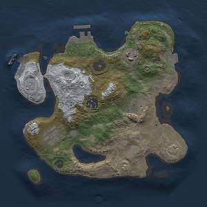 Thumbnail Rust Map: Procedural Map, Size: 2500, Seed: 910063312, 12 Monuments