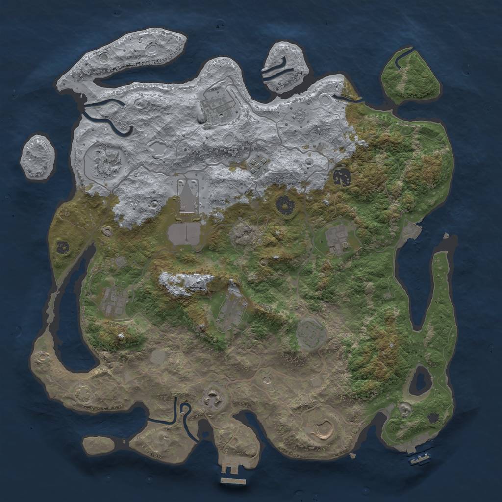 Rust Map: Procedural Map, Size: 4000, Seed: 20240920, 19 Monuments