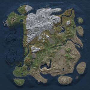 Thumbnail Rust Map: Procedural Map, Size: 4250, Seed: 2192024, 15 Monuments
