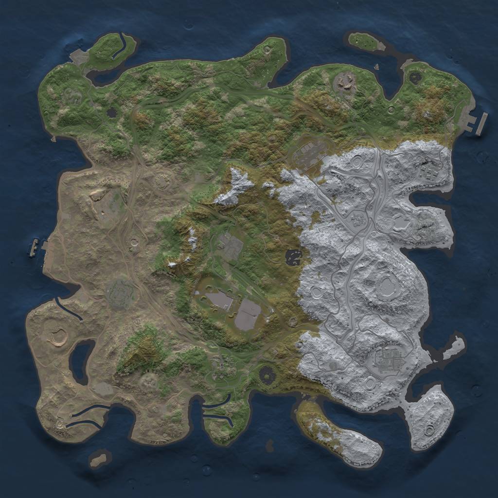 Rust Map: Procedural Map, Size: 4250, Seed: 898180192, 19 Monuments