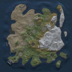 Thumbnail Rust Map: Procedural Map, Size: 3500, Seed: 246715466, 17 Monuments