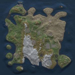 Thumbnail Rust Map: Procedural Map, Size: 3500, Seed: 823085855, 16 Monuments