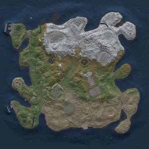 Thumbnail Rust Map: Procedural Map, Size: 3500, Seed: 238706683, 17 Monuments