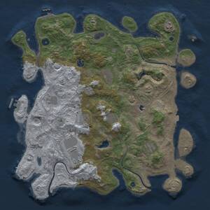 Thumbnail Rust Map: Procedural Map, Size: 4250, Seed: 1134055891, 15 Monuments