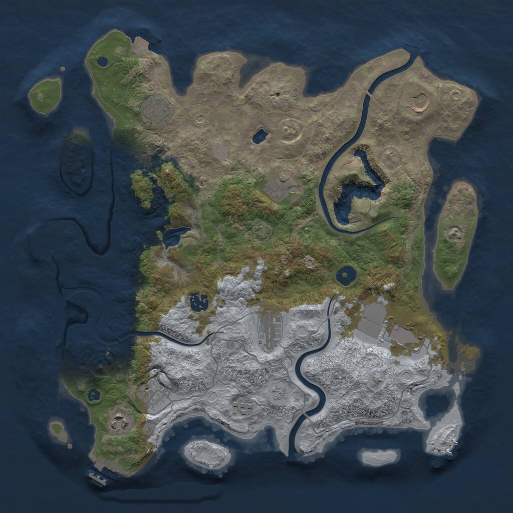 Rust Map: Procedural Map, Size: 4000, Seed: 89634587, 15 Monuments