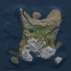 Thumbnail Rust Map: Procedural Map, Size: 2500, Seed: 619105695, 6 Monuments