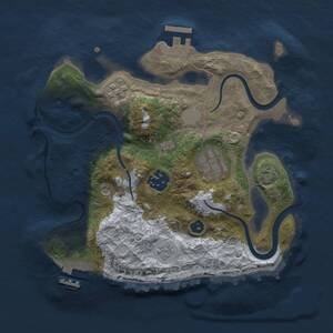 Thumbnail Rust Map: Procedural Map, Size: 2500, Seed: 243234, 9 Monuments