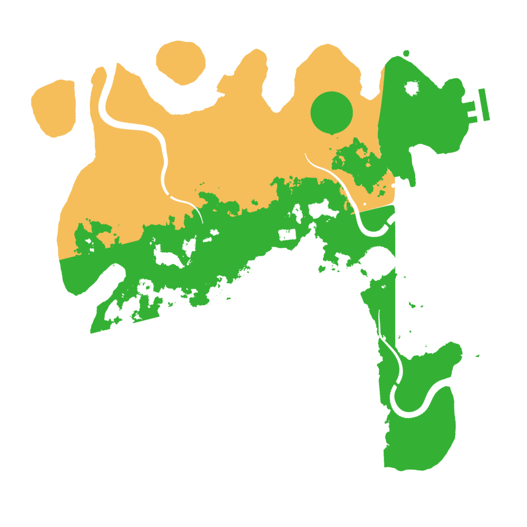 Biome Rust Map: Procedural Map, Size: 3300, Seed: 442972113