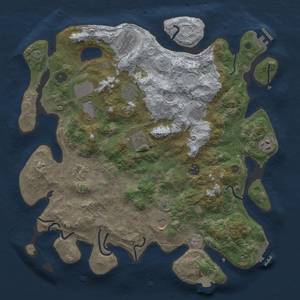 Thumbnail Rust Map: Procedural Map, Size: 4000, Seed: 1713479194, 18 Monuments