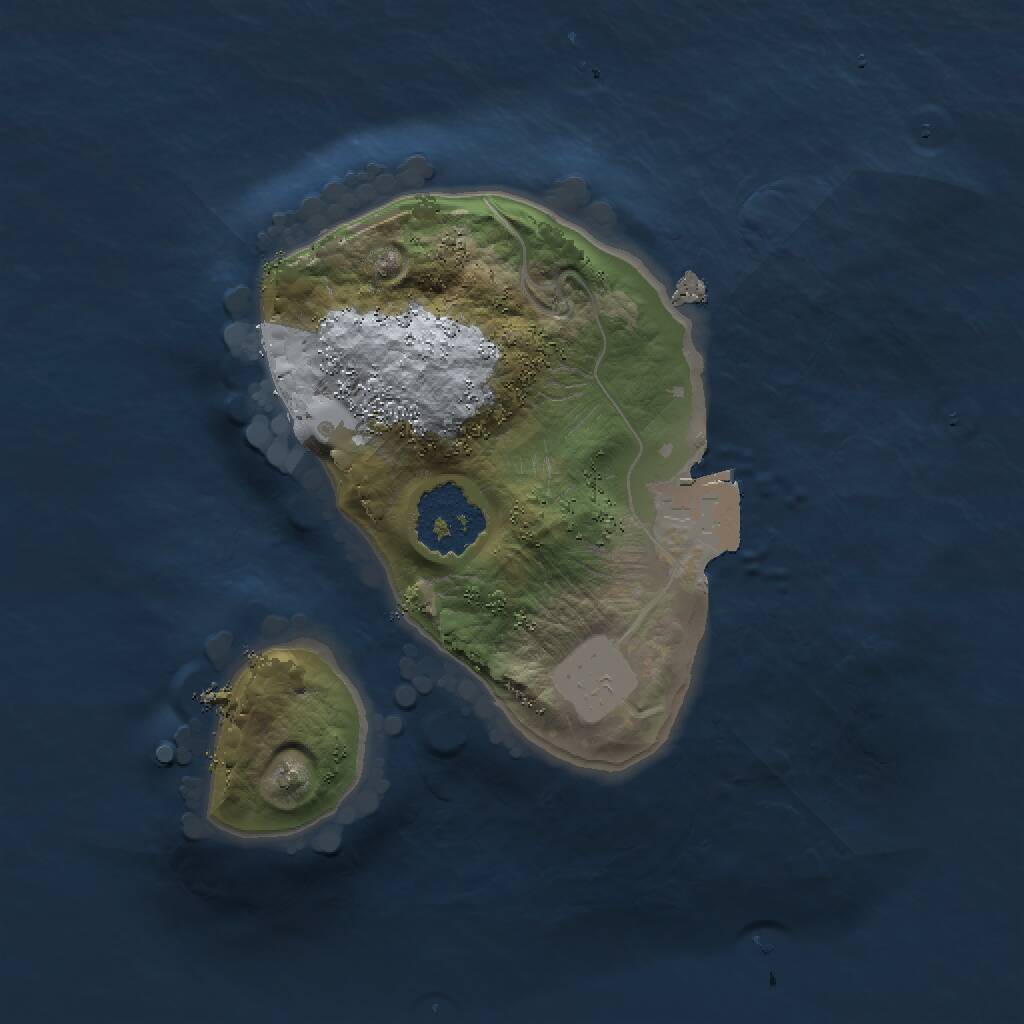 Rust Map: Procedural Map, Size: 1493, Seed: 166506252, 1 Monuments