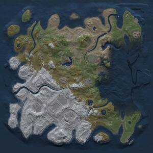 Thumbnail Rust Map: Procedural Map, Size: 4250, Seed: 654983456, 15 Monuments