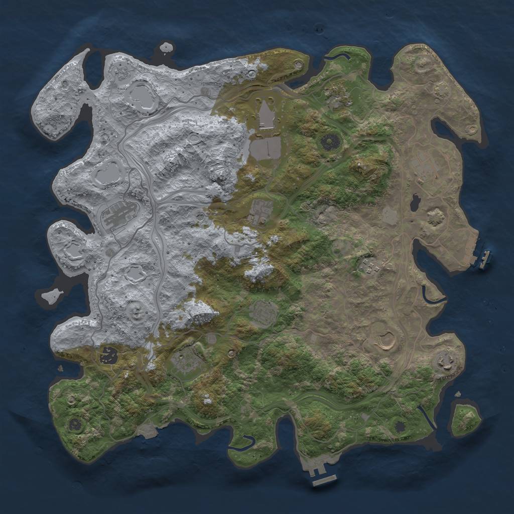 Rust Map: Procedural Map, Size: 4250, Seed: 35781789, 19 Monuments