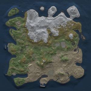 Thumbnail Rust Map: Procedural Map, Size: 4000, Seed: 182946, 19 Monuments