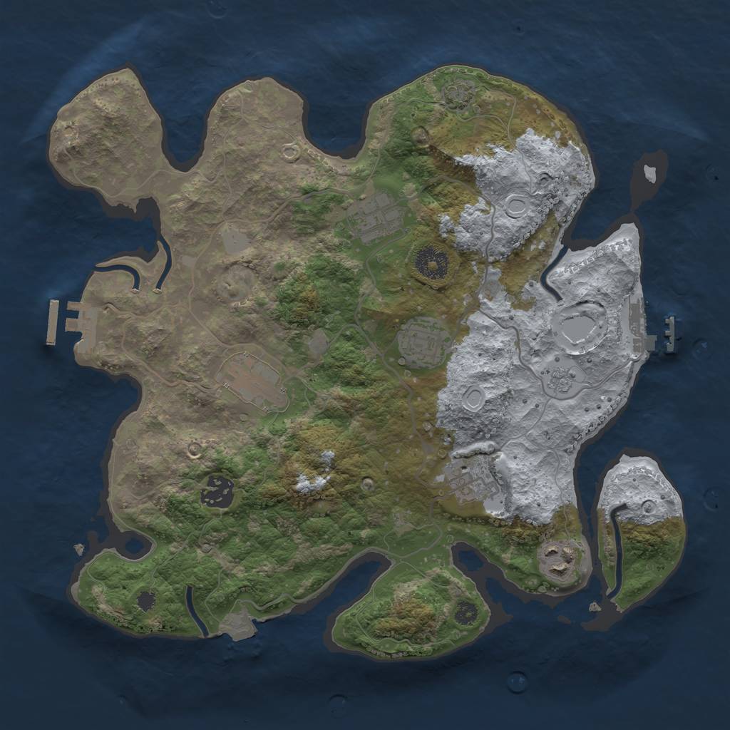 Rust Map: Procedural Map, Size: 3250, Seed: 150818711, 13 Monuments