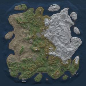 Thumbnail Rust Map: Procedural Map, Size: 4550, Seed: 90144658, 19 Monuments