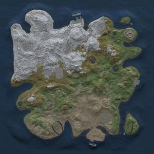 Thumbnail Rust Map: Procedural Map, Size: 3500, Seed: 422342650, 17 Monuments