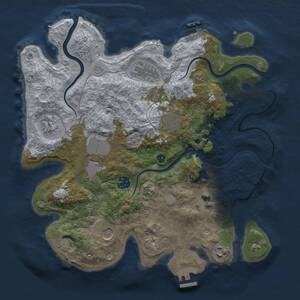 Thumbnail Rust Map: Procedural Map, Size: 3500, Seed: 422342650, 15 Monuments