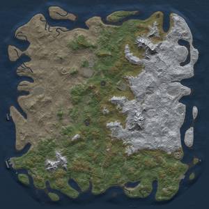 Thumbnail Rust Map: Procedural Map, Size: 6000, Seed: 32132, 19 Monuments